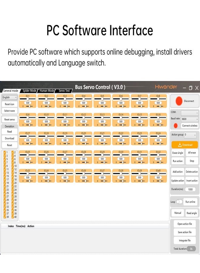 HIWONDER لوحة اختبار سيرفو ناقل البيانات التسلسلي Hiwonder Bus Servo Controller - Image 4